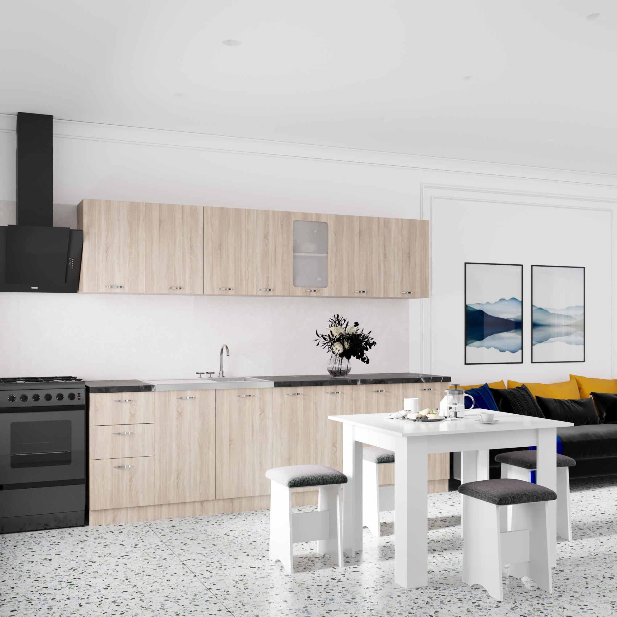 Кухня серии Comfort 2,6 м Дуб сонома (8086576)