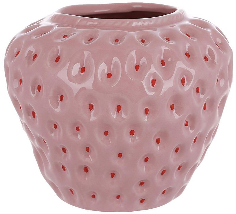 Ваза керамическая Strawberry 15х13 см Розовый