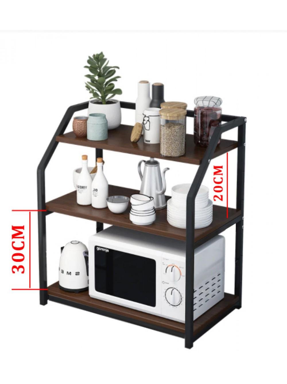 Подставка для микроволновки MSM металлическая в стиле Loft Орех (700-82) - фото 2 Подставка для микроволновки MSM металлическая в стиле Loft Орех (700-82) - фото 2