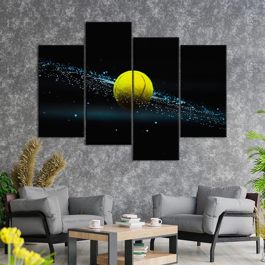 Картина спорт Теннисный мяч на космической абстракции 149x106 см (A1248-4)