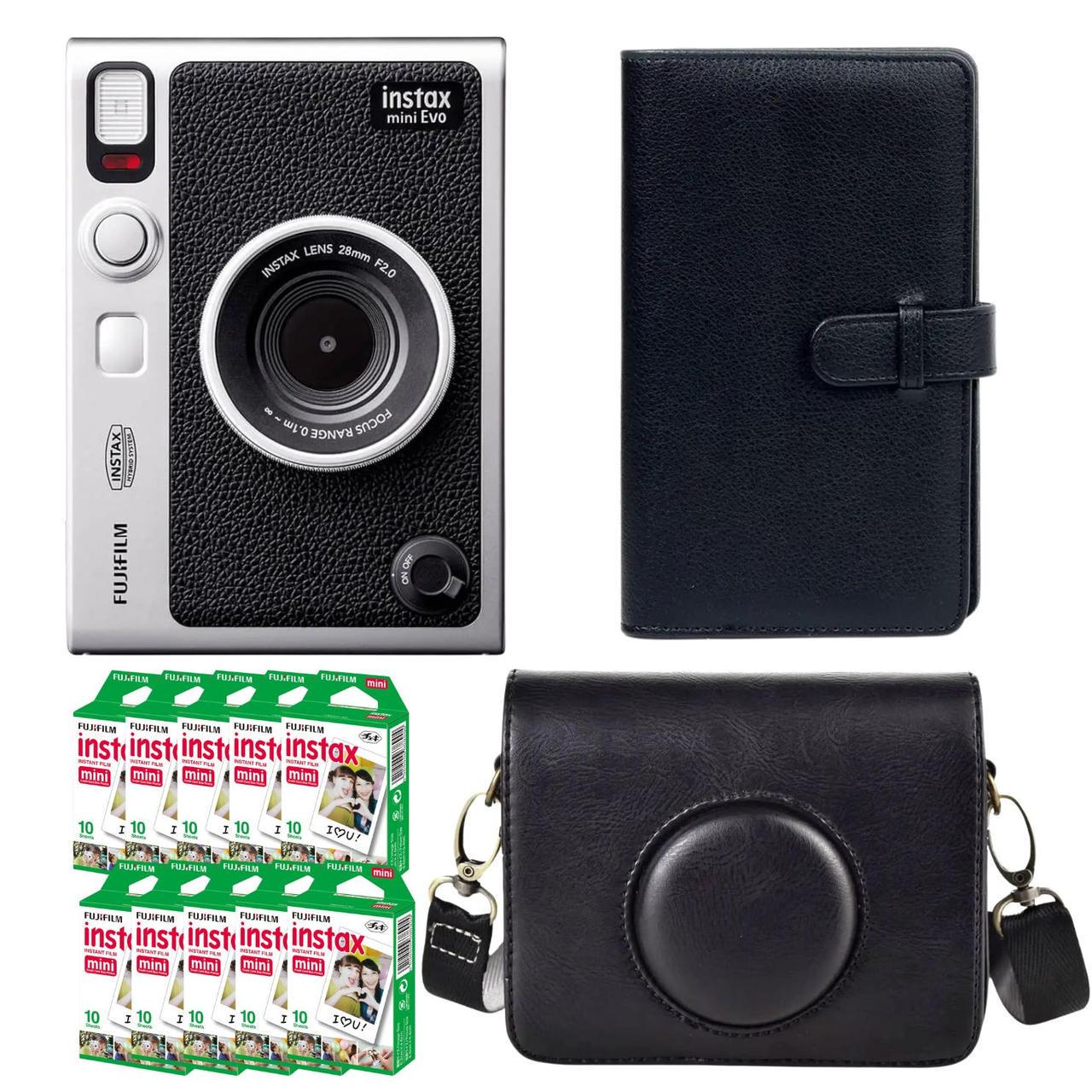 Подарочный набор Fujifilm Instax Mini EVO фотобумага 100 шт./чехол/фотоальбом 108 фото Черный