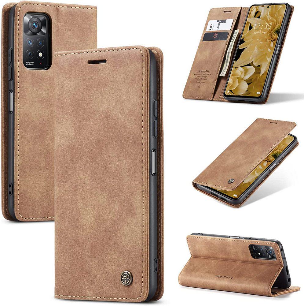 Чехол книжка с магнитом Xiaomi Redmi Note 11 Pro (4G/5G) CaseMe Brown (29288-30)