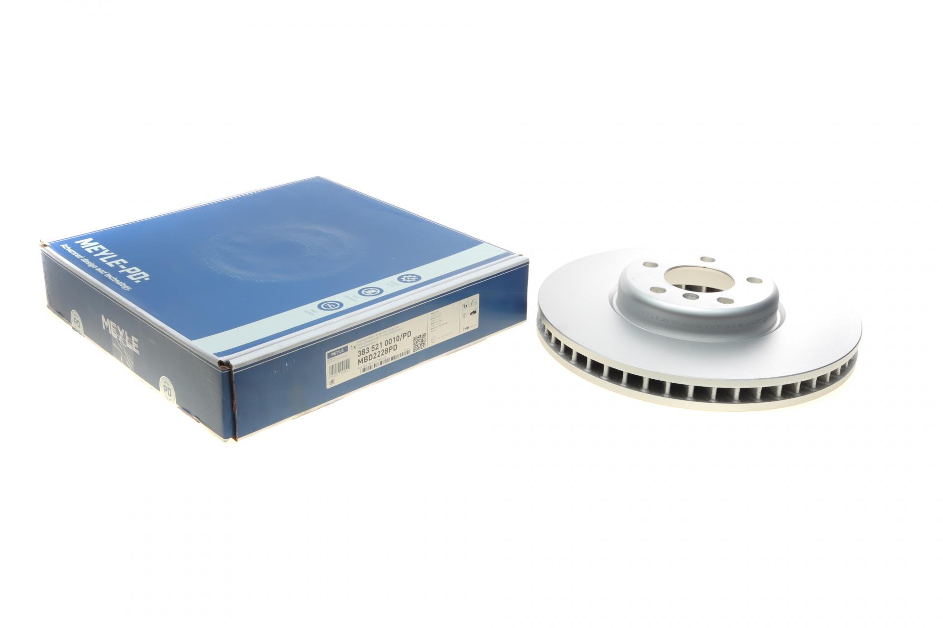 Диск гальмівний передній Meyle BMW 5 F10/ 7 F01/F0/F03/F04 09- вентильований B47/N20/N47/N57 348x36 мм R (383 521 0010/PD MEYLE)