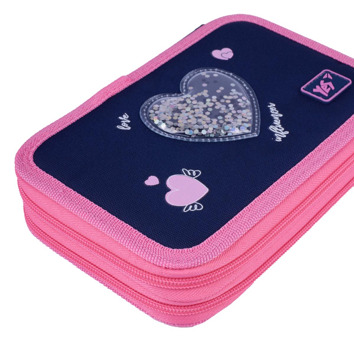 Пенал твердый двойной YES Bright Hearts HP-01 - фото 3 Пенал твердый двойной YES Bright Hearts HP-01 - фото 3