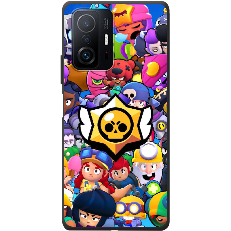 Чехол BoxFace Xiaomi 11T / 11T Pro Brawl Stars Черный силикон (43423-up2389-44163)