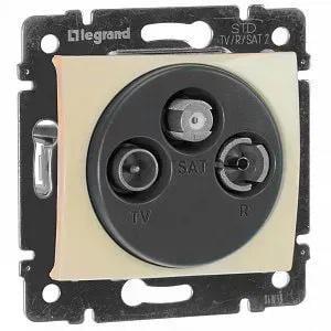Розетка TV/R/SAT Legrand Valena проходная Слоновая кость (774337)