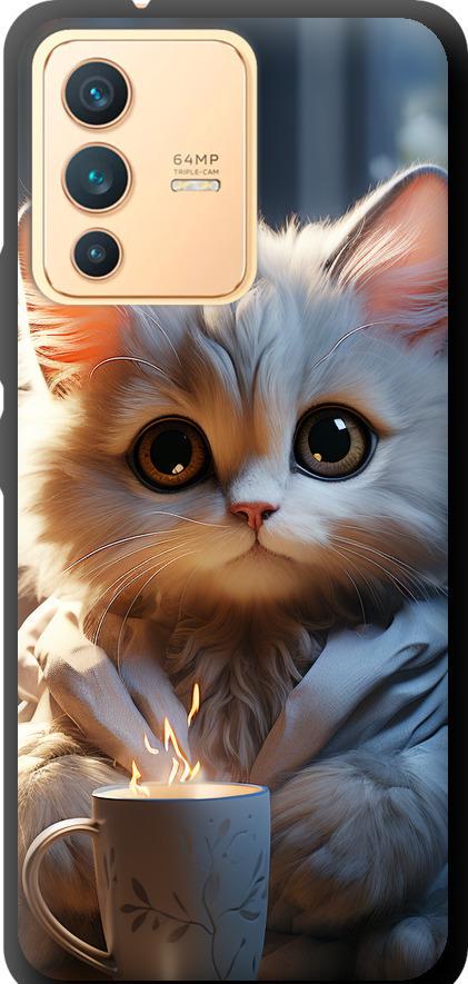 Чехол на Vivo V23 White cat (5646b-2642-42517)