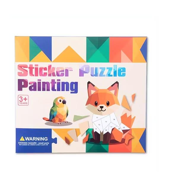 Монтессори пазл-игрушка с животными и наклейками (id_4036)