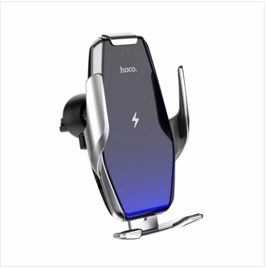 Тримач автомобільний Hoco S14 Surpass автоматичний 15W з бездротовою зарядкою та автоматичним затискачем Срібний (560517)