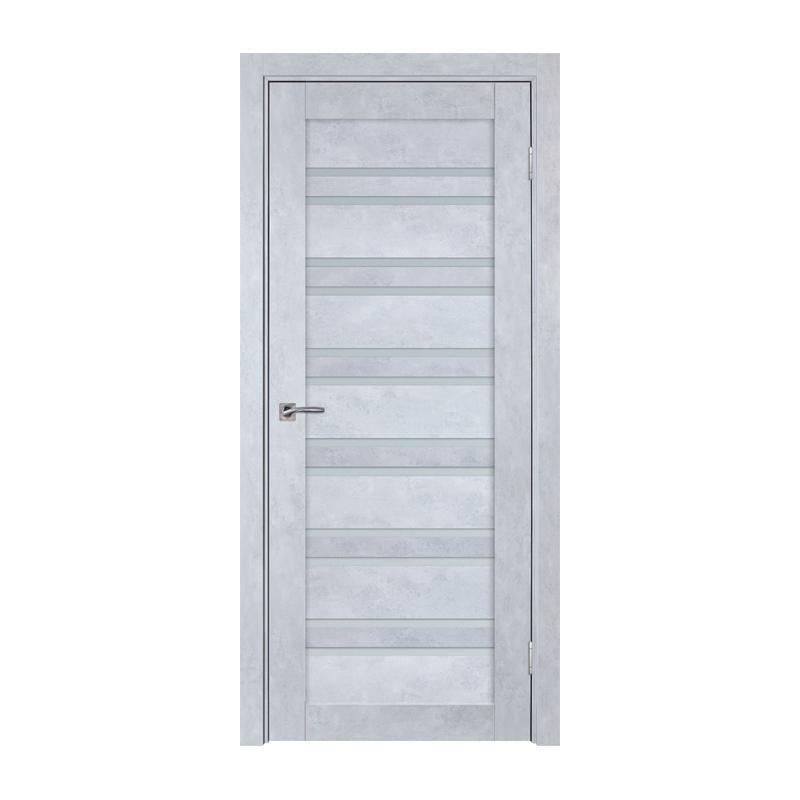 Дверное полотно TD ТД-406 R МДФ 2000х400 мм Серый/Белое стекло (5360822)