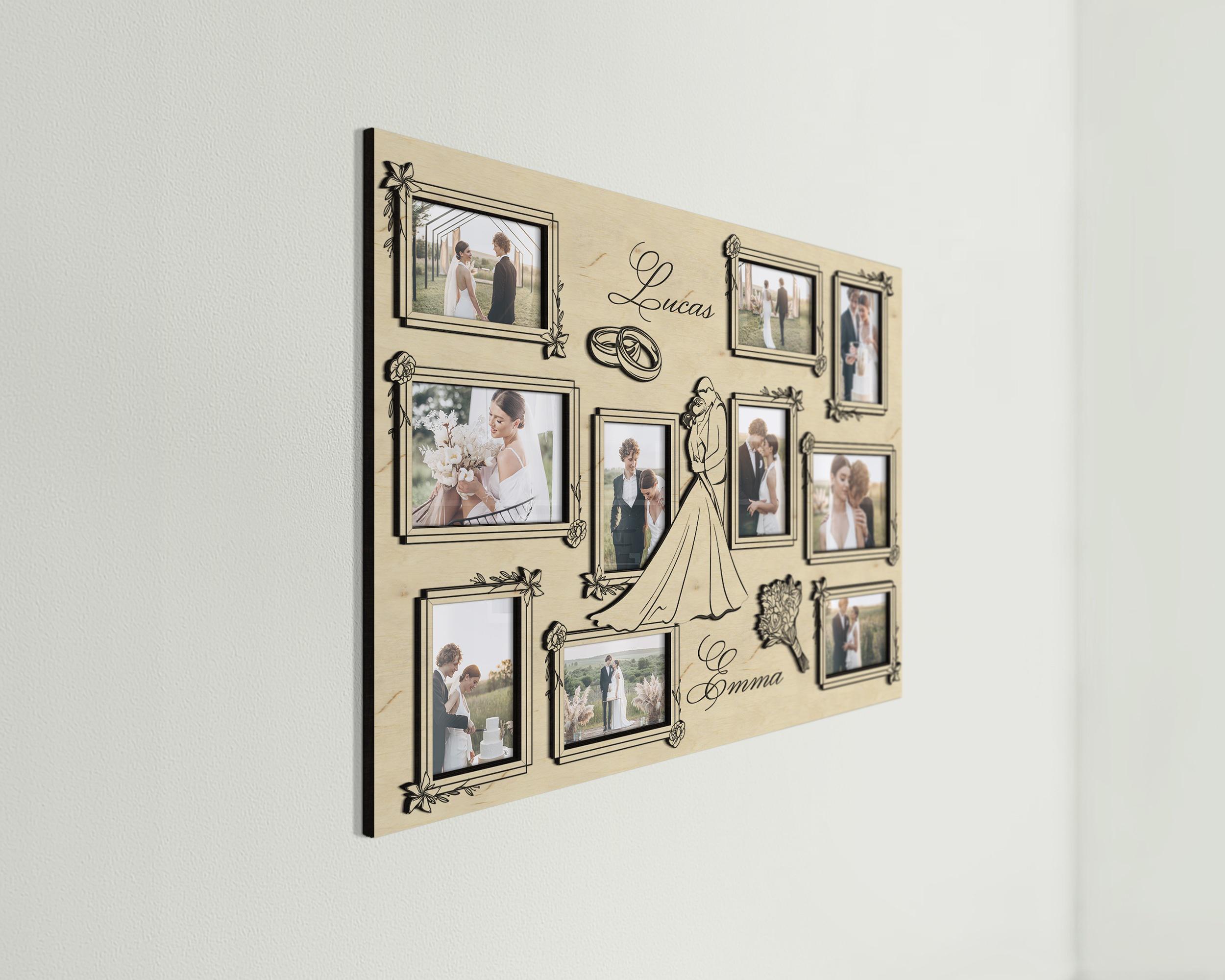 Фоторамка-колаж The Frame Depot весільна з іменами молодят на 10 фото Бежевий (wedding_collage) - фото 2 Фоторамка-колаж The Frame Depot весільна з іменами молодят на 10 фото Бежевий (wedding_collage) - фото 2