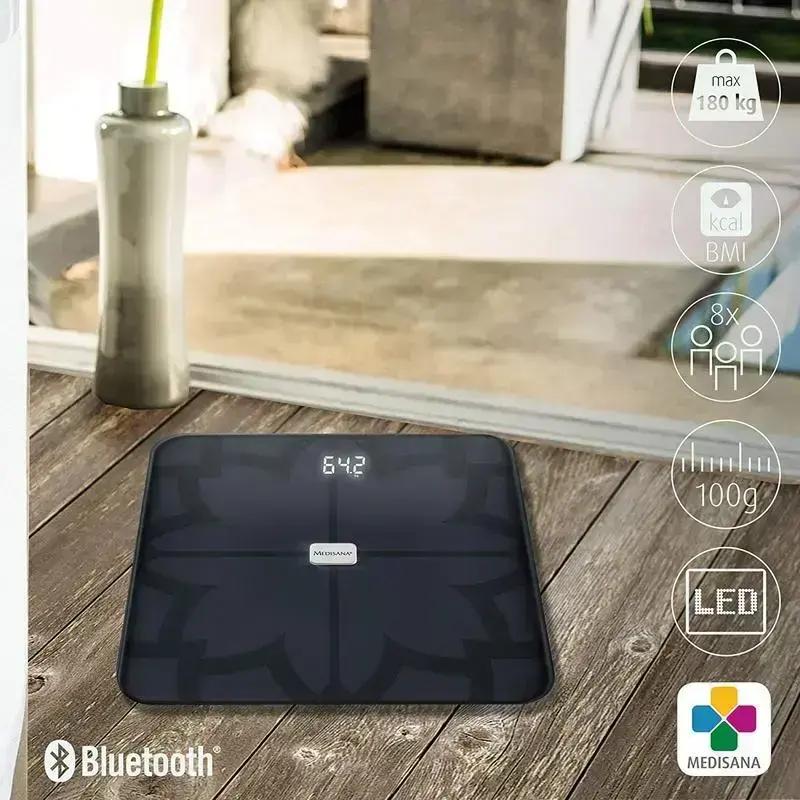 Ваги підлогові з додатком Medisana Bluetooth (02207) - фото 3 Ваги підлогові з додатком Medisana Bluetooth (02207) - фото 3