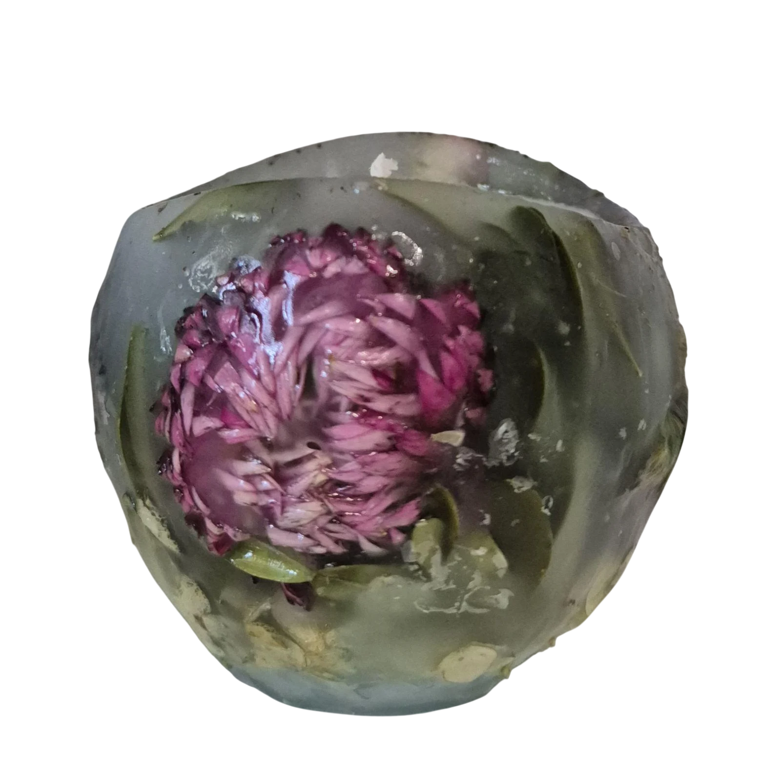 Свечи ботанические ручной работы с цветами 7х7 см 250 г (34174481)