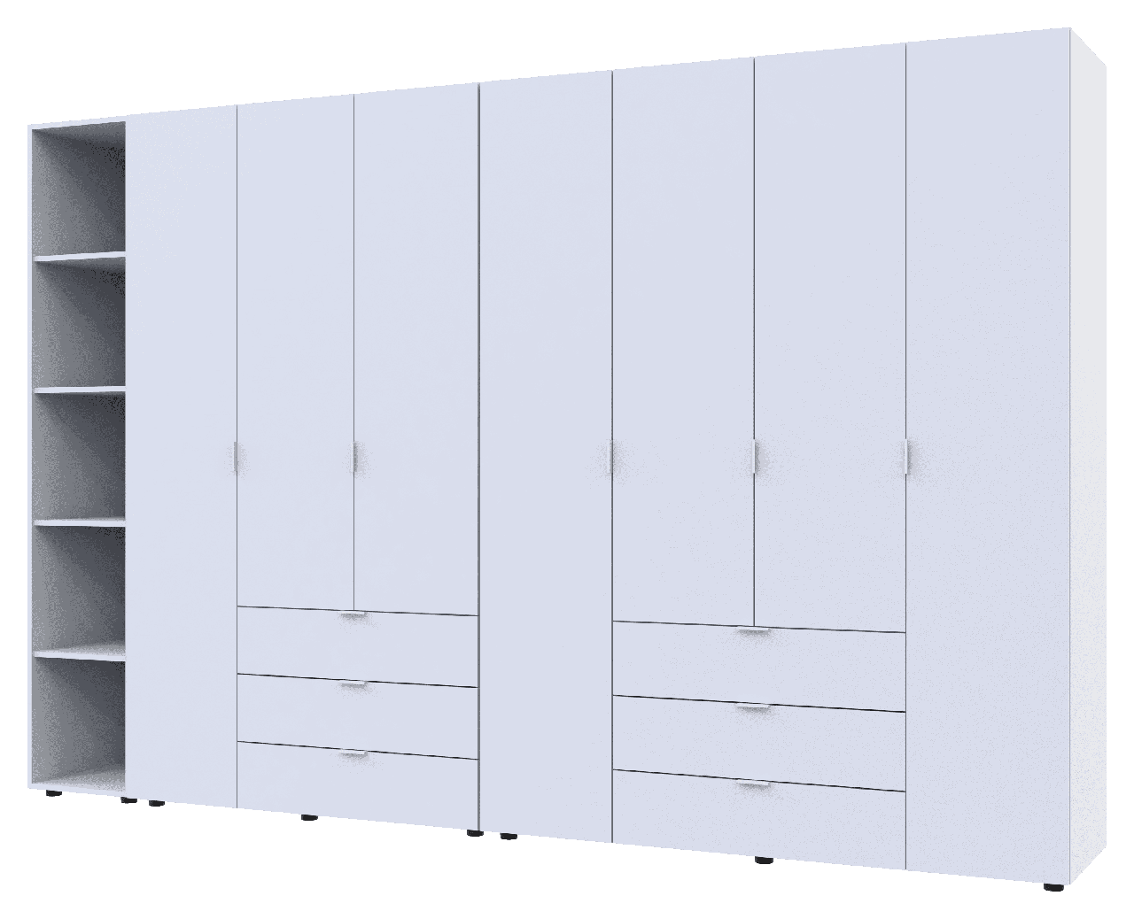 Комплект шкафов для одежды Doros Гелар 309,4х49,5х203,4 см 3 шт. Белый (DRS-011180)