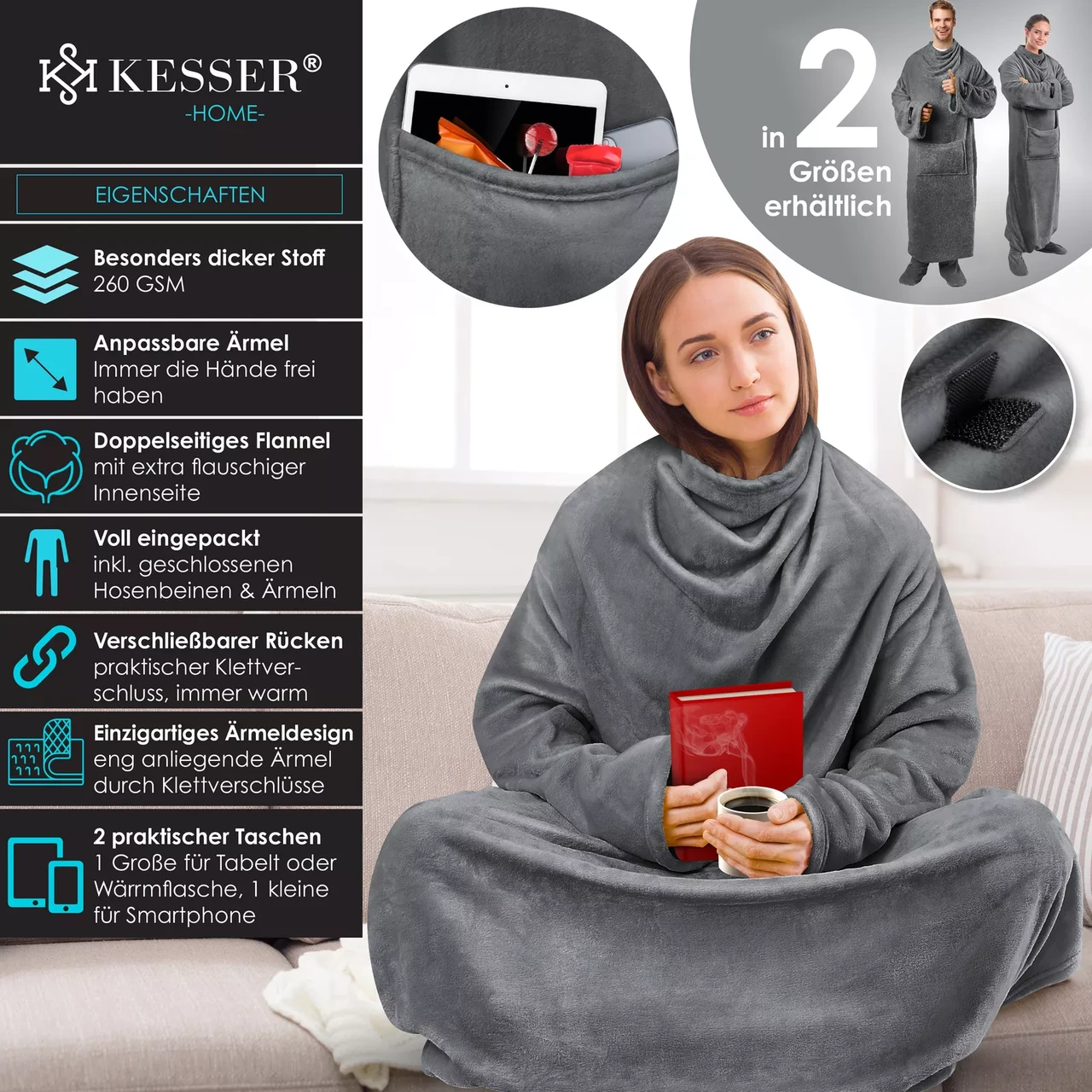 Одеяло-плед KESSER 170x140 см (225262457139dgr-170x140) - фото 7