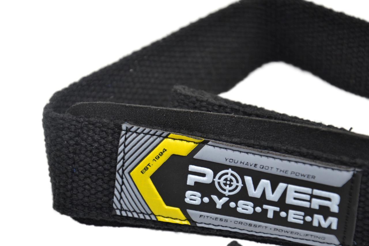 Лямки для тяги Power System PS-3400 Power Straps Black/Yellow (21398852) - фото 7