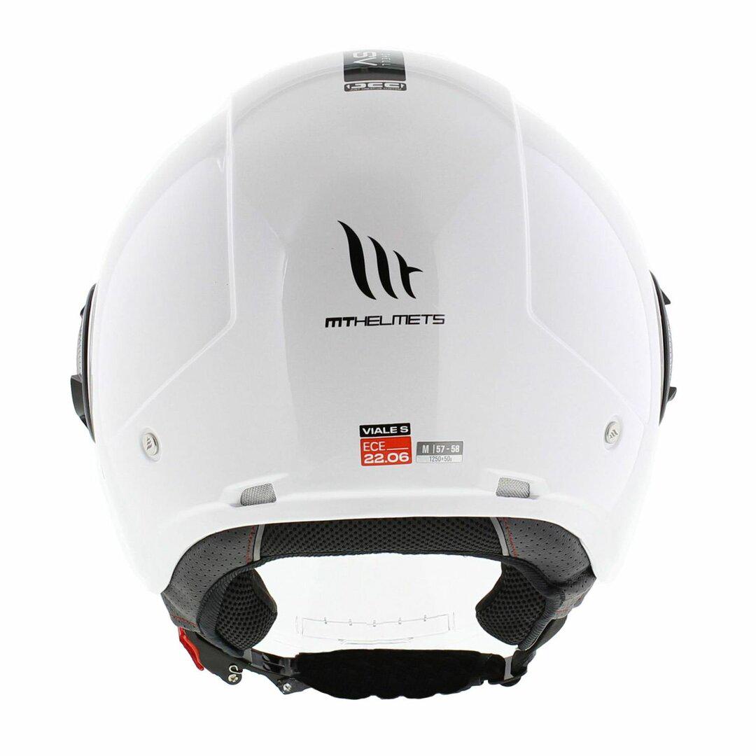 Мотошлем MT HELMETS VIALE SV S Solid 2XS Gloss White (26466) - фото 5