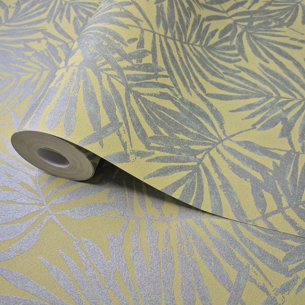 Обои виниловые Marburg с рисунком листьев на флизелиновой основе 10,05x1,06 Желтый (31367) Обои виниловые Marburg с рисунком листьев на флизелиновой основе 10,05x1,06 Желтый (31367)