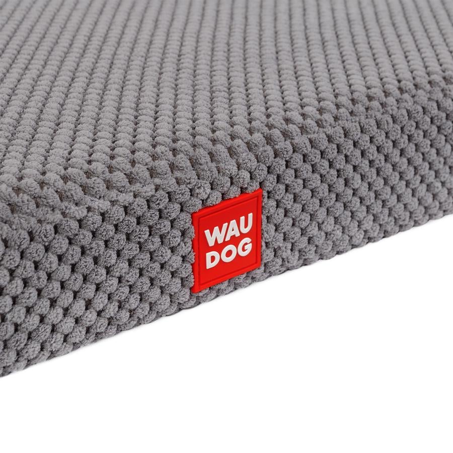 Лежанка для собак Waudog Relax Доріс зі знімним чохлом велюр М 80x55 см Grey (131111) - фото 4