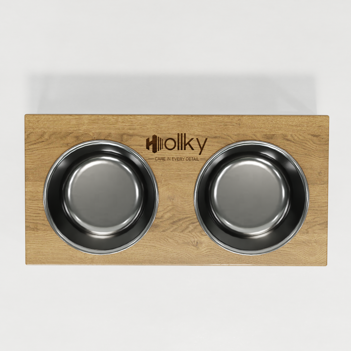 Миски на подставке для средних собак и больших котов Hollky Base M 2х0,95 л (BM-422110-WHNT) - фото 2 Миски на подставке для средних собак и больших котов Hollky Base M 2х0,95 л (BM-422110-WHNT) - фото 2