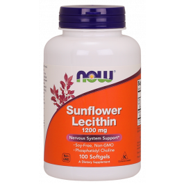 Лецитин соняшниковий NOW Sunflower Lecithin 1200 мг 100 капс.