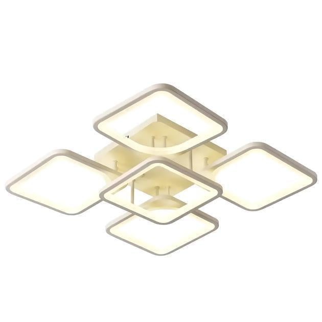 LED-люстра потолочная Valeso с пультом и квадратными плафонами 3000/6000К IP20 146W Белый (V-L6108-5 WT)