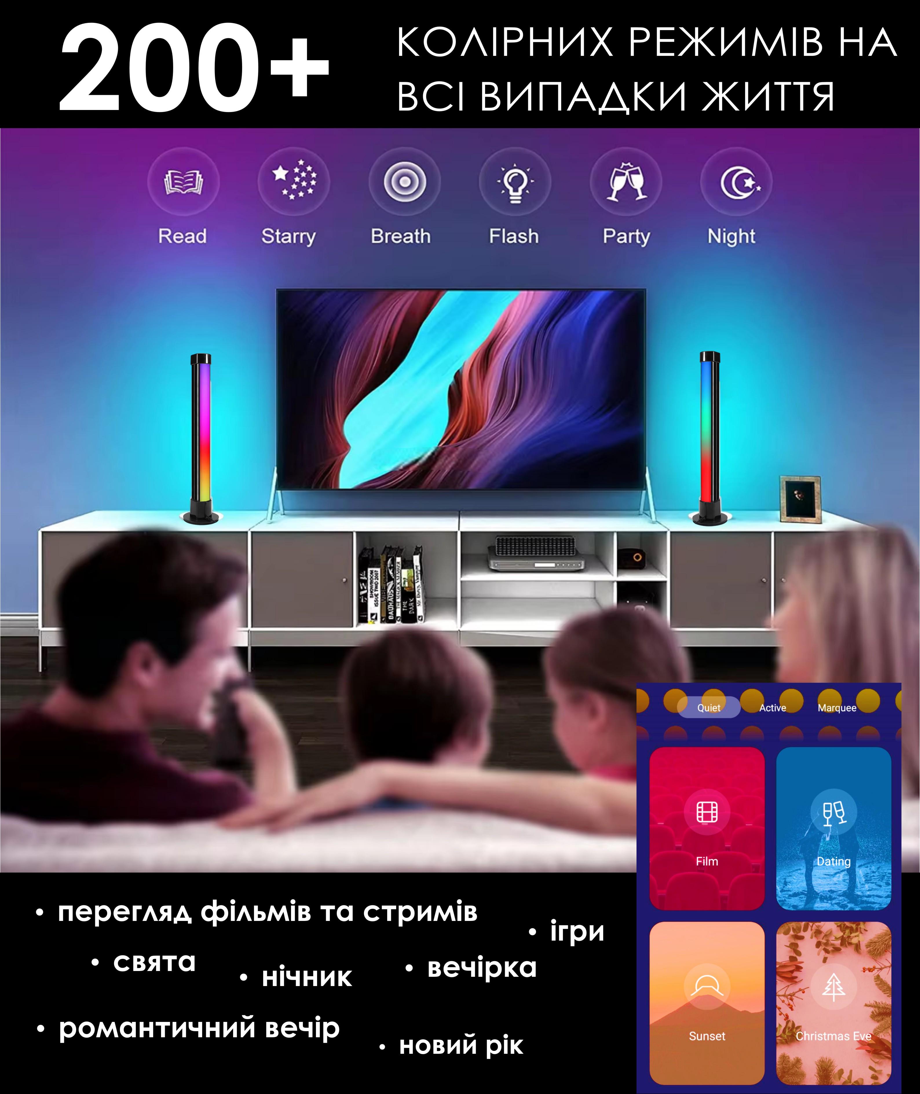 Панелі cвітлодіодні Tuya Smart LED RGB WiFi 2700-6500K Black (5002) - фото 5 Панелі cвітлодіодні Tuya Smart LED RGB WiFi 2700-6500K Black (5002) - фото 5