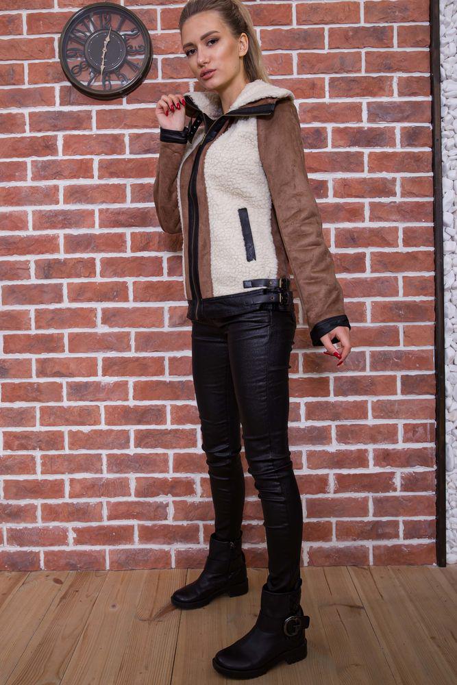 Дублянка жіноча штучна Ager 131R4055 L Темно-бежевий - фото 3 Дублянка жіноча штучна Ager 131R4055 L Темно-бежевий - фото 3