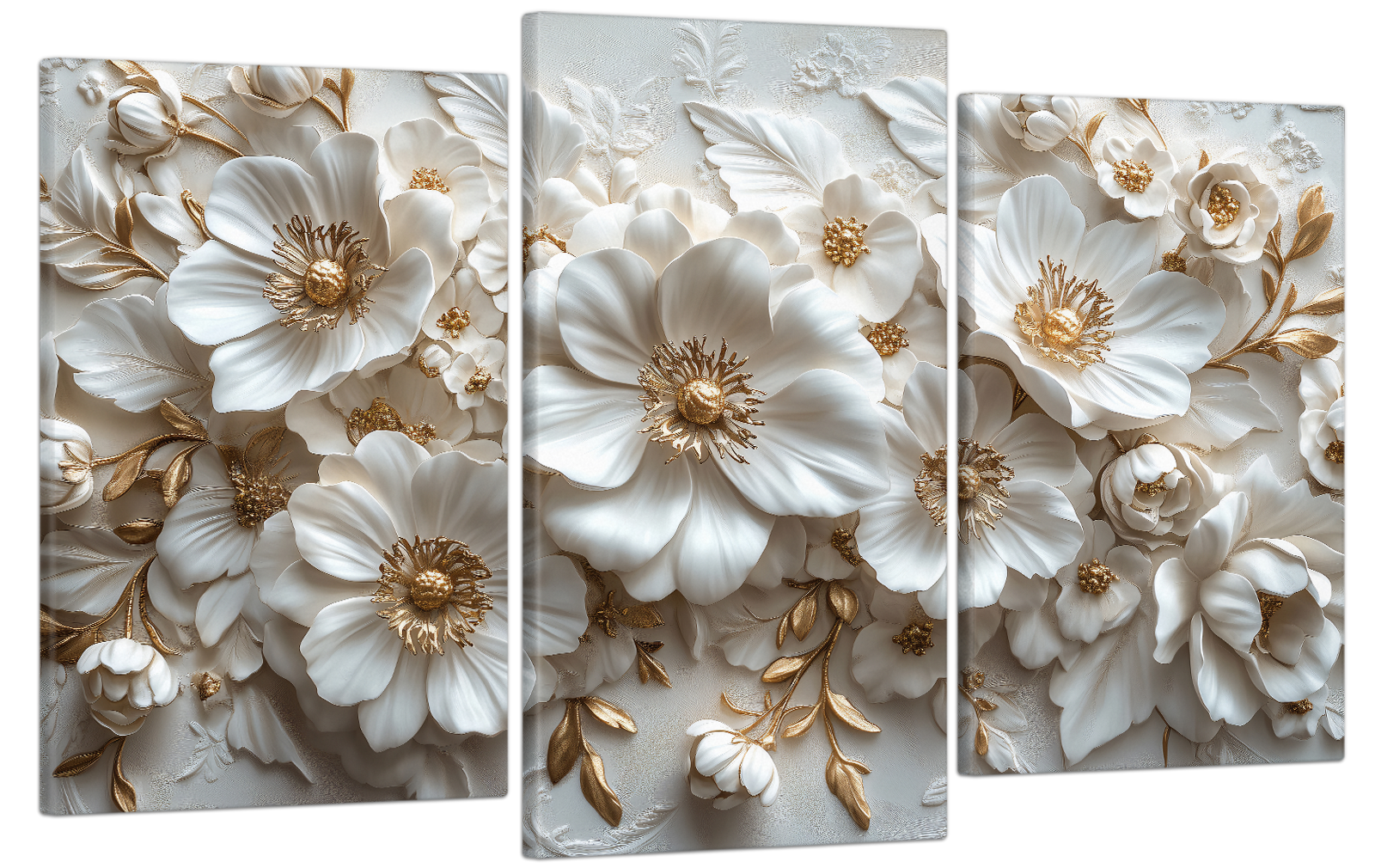 Картина на холсте МАКО элегантные цветы 53x100 см (MK30598)