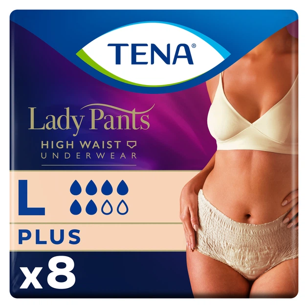 Подгузники-трусики TENA Lady Pants Plus Creme 95-130 см L 8 шт. (000007032)