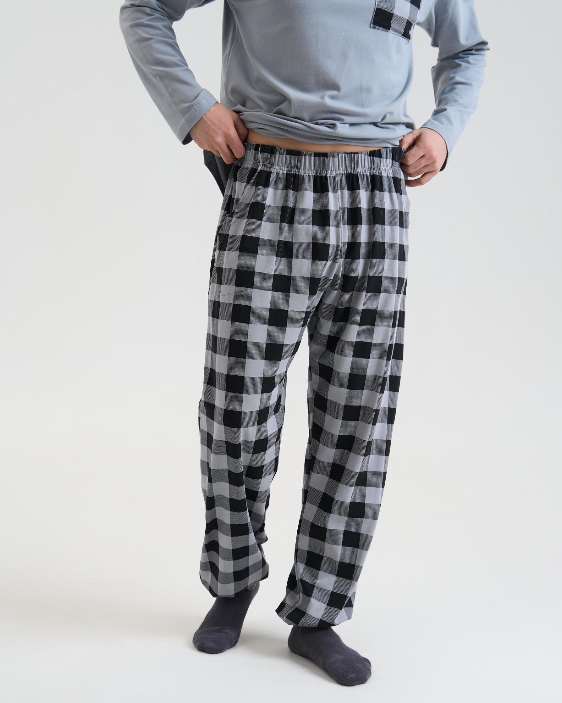 Піжами чоловіча Nicoletta 93936k в клітку 2XL Сірий (93936) - фото 3 Піжами чоловіча Nicoletta 93936k в клітку 2XL Сірий (93936) - фото 3