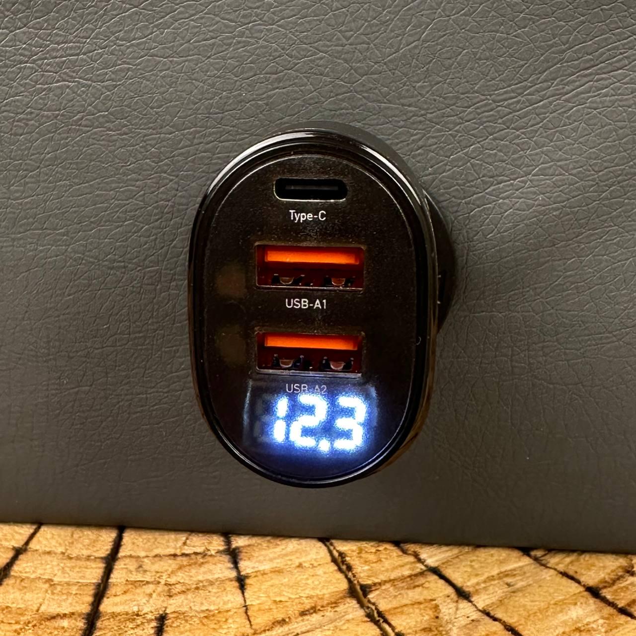 Зарядка в прикурювач Essager 2 USB-A 1 USB-C QC3.0 125 Вт швидка зарядка - фото 3