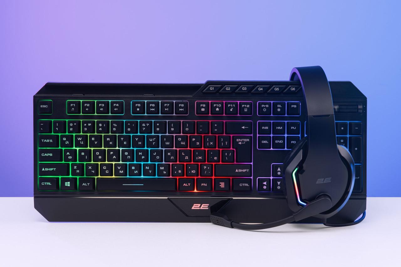 Клавіатура геймерська провідна 2E Gaming KG315 KG315 RGB USB Ukr Чорний (iz15799) - фото 4