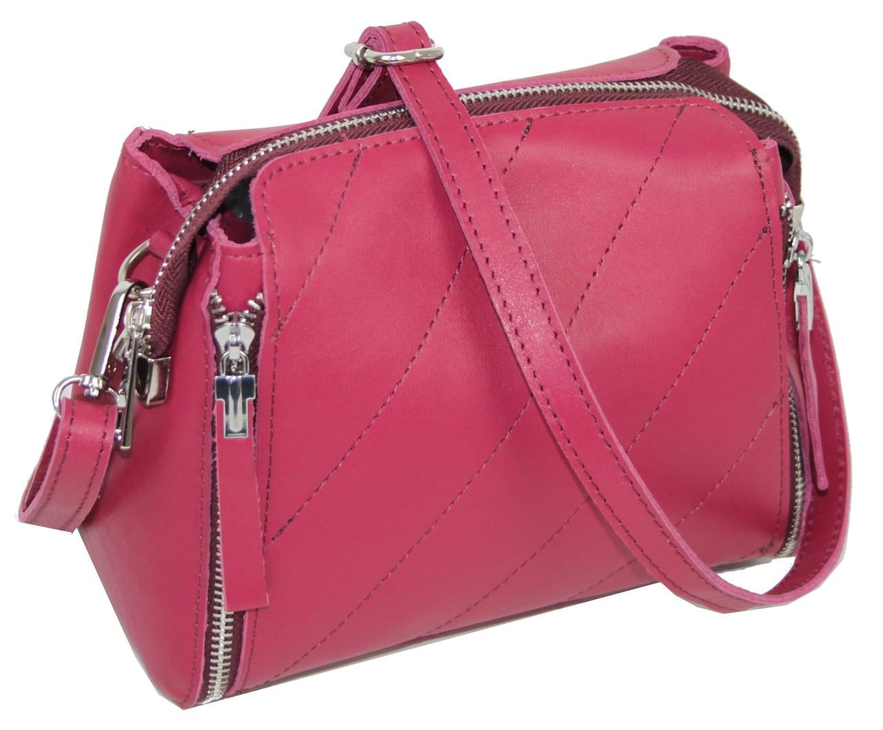 Сумка из кожи женская Borsacomoda 805.029 Малиновый Сумка из кожи женская Borsacomoda 805.029 Малиновый