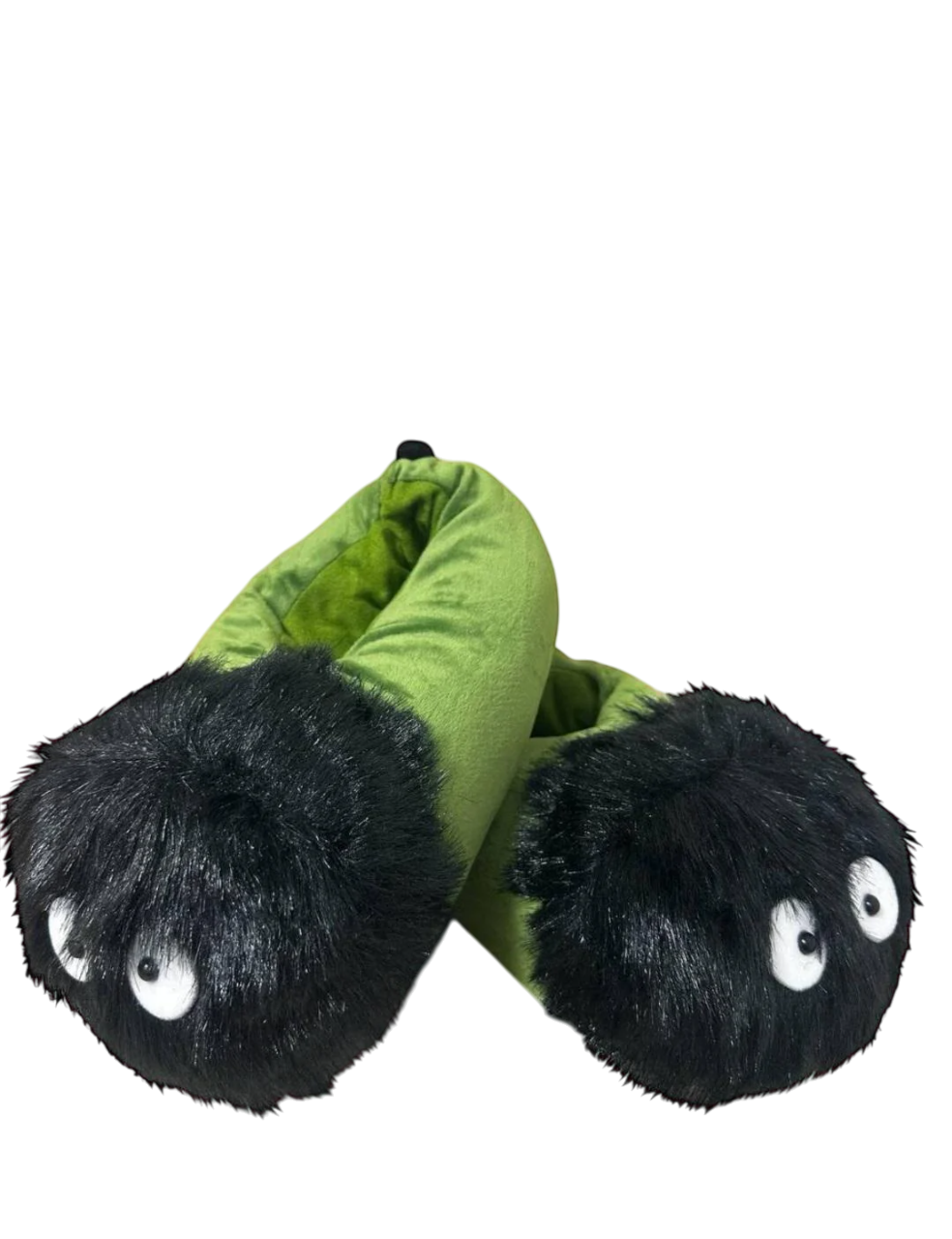 Тапочки домашние плюшевые чернишки сусуваторы аниме р. 32-39 Зеленый - фото 1