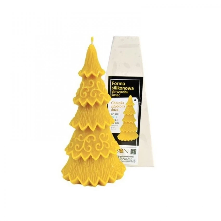 Форма силіконова для виготовлення свічок Lyson Ялинка прикрашена (FS17)