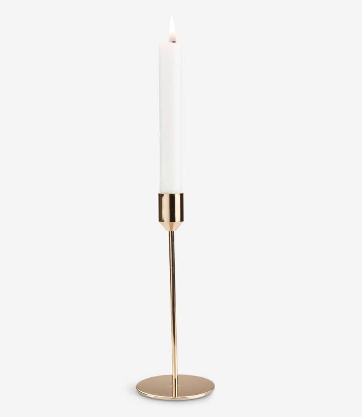 Підсвічник d 8 см висота 24 см Золотистий (c6ed3222)