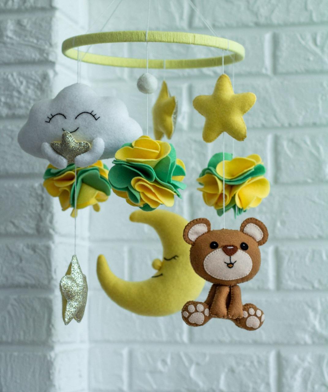 Мобиль детский WooolyWool ручная работа Медвежонок (27861259)
