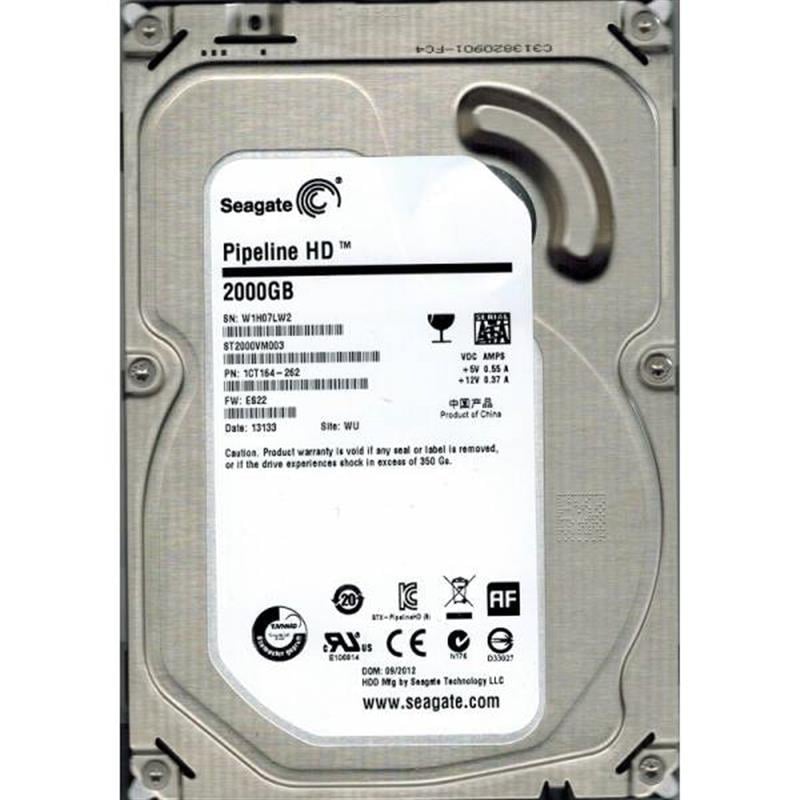 Жесткий диск HDD SATA 2.0TB Seagate Pipeline HD 5900rpm 64MB (_ST2000VM003_)