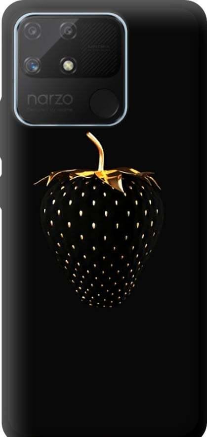 Чехол на Realme Narzo 50A Черная клубника (3585b-2514-42517)