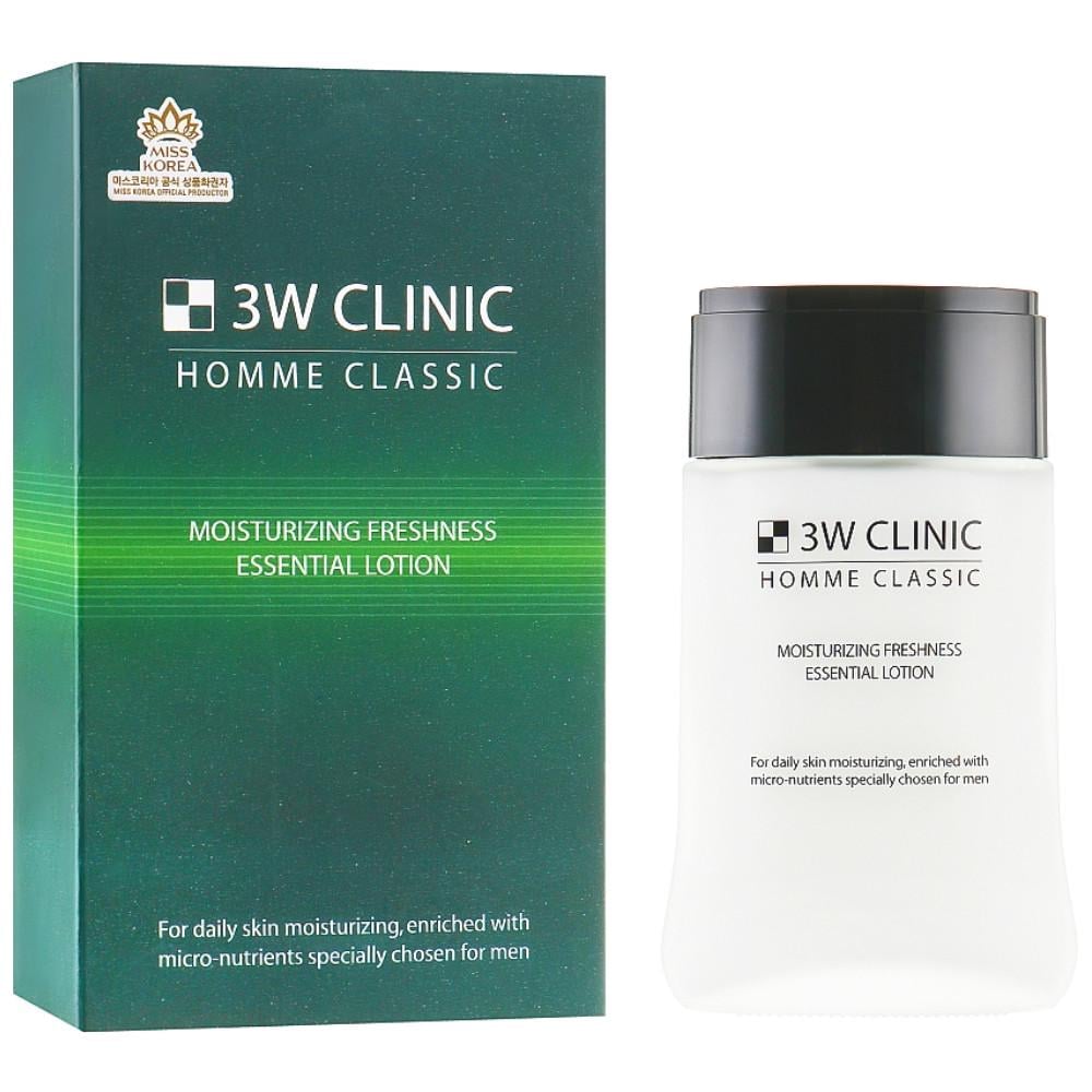 Лосьон для лица 3мужской освежающий W Clinic Homme Classic Moisturizing Freshness Essential Lotion 150 мл (1090959901)