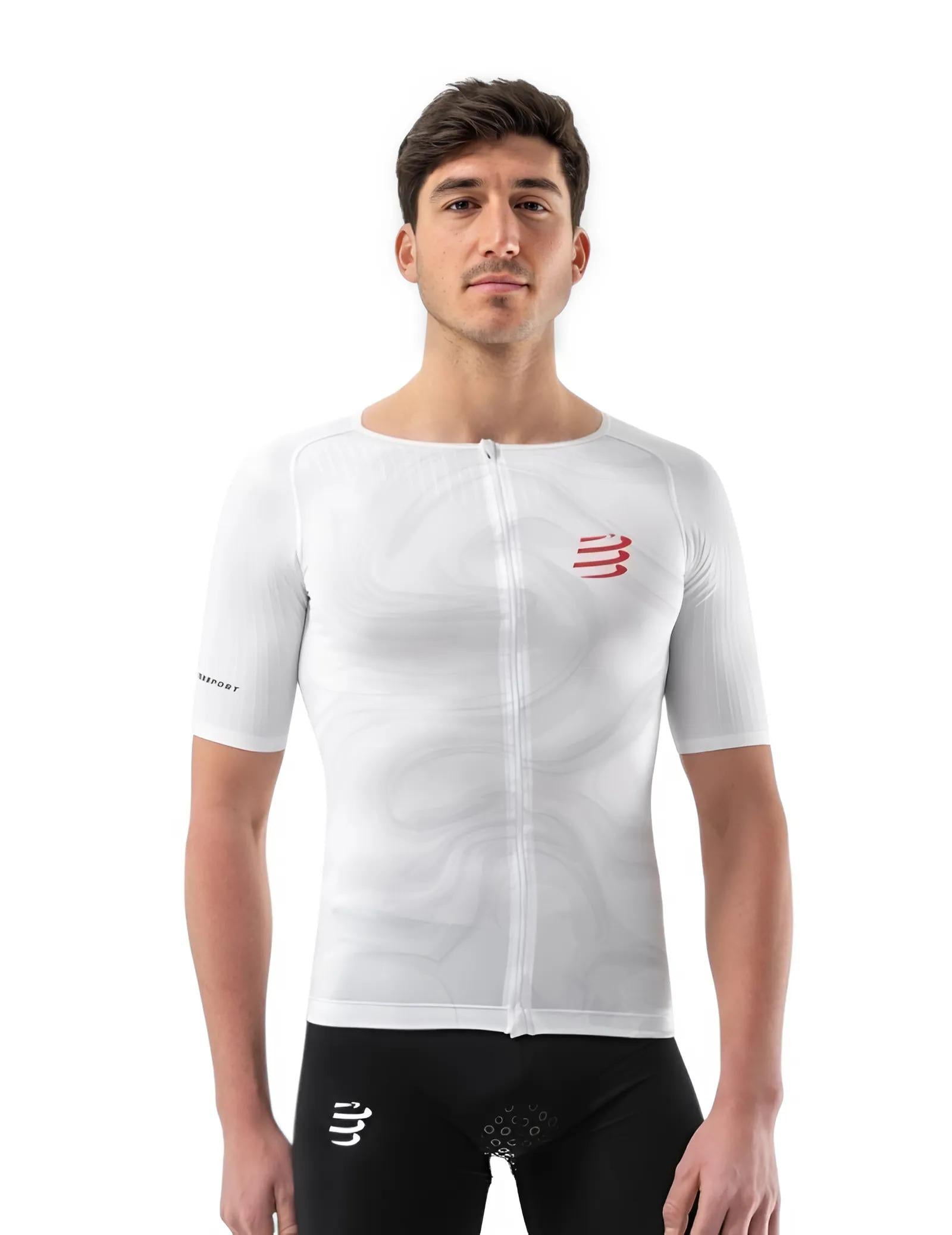 Футболка мужская спортивная Compressport AM00178B0011M Tri Postural Aero SS Top M Print White (26712356)