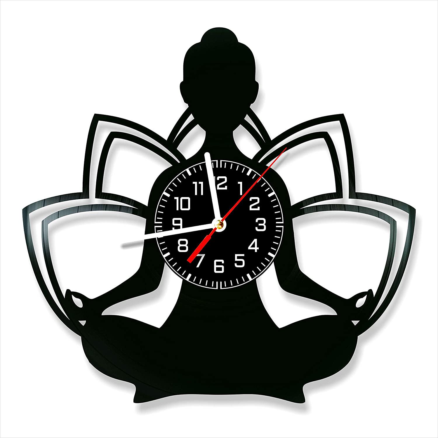 Часы настенные Йога 2153 из виниловой пластинки