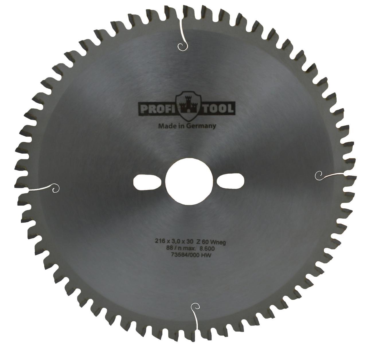 Диск пиляльний PROFITOOL Z 60 Wneg 216х3,0х2,0х30 мм (2121604)