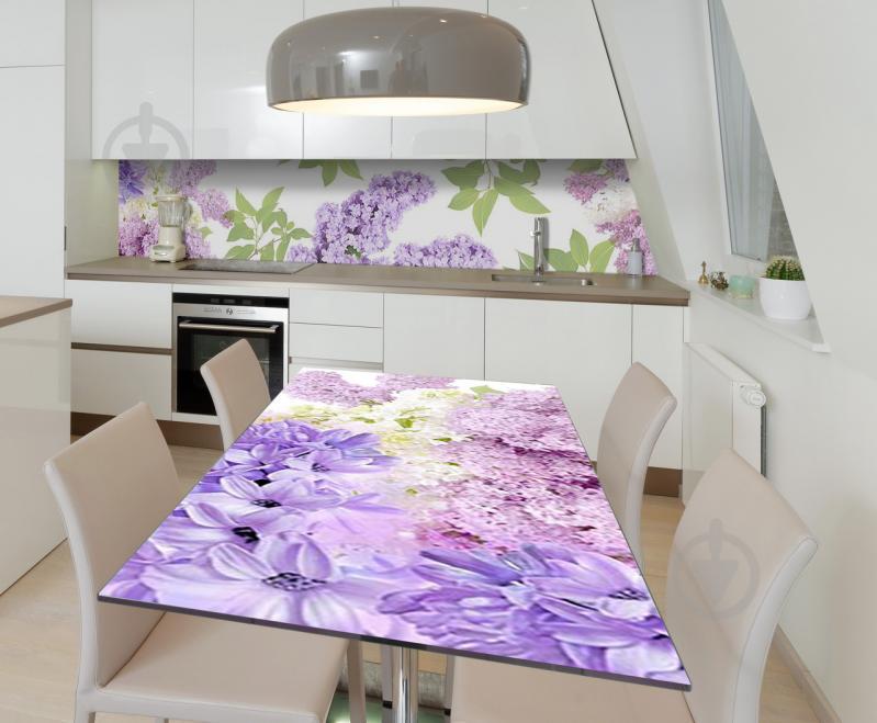 Наклейка виниловая на стол Zatarga  "Нежная Сирень" 650х1200 мм