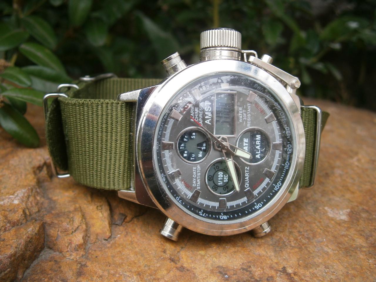 Годинник чоловічий спортивний Mílitary AMST 3003C Silver/Green - фото 7