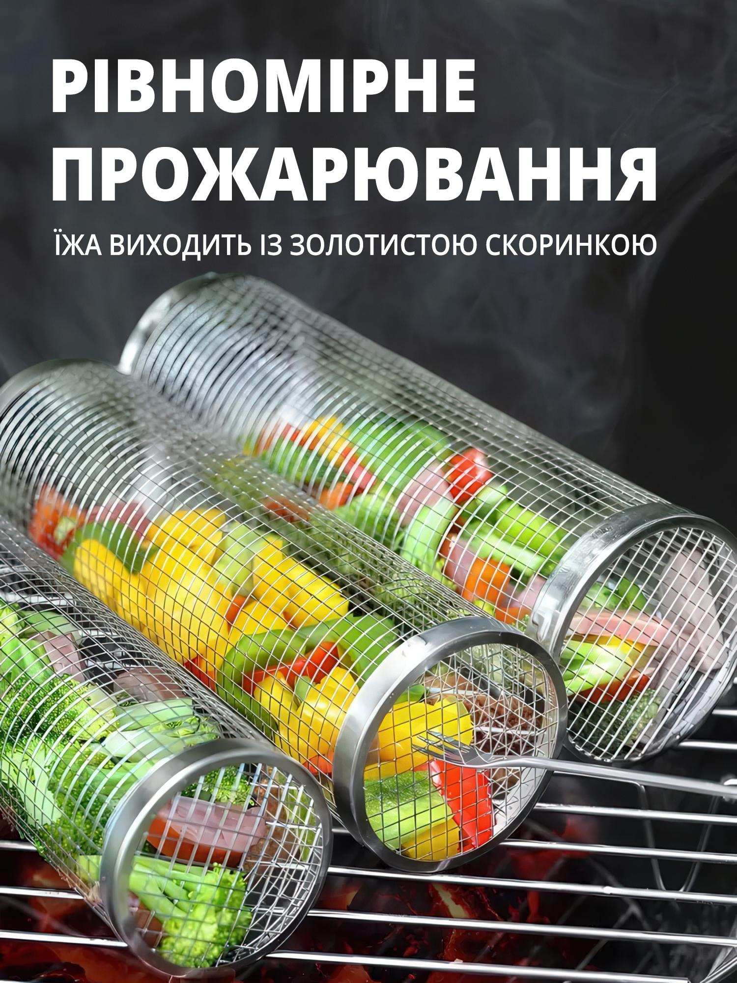 Грати-гриль для мангалу нержавіюча сталь 30 см - фото 5 Грати-гриль для мангалу нержавіюча сталь 30 см - фото 5