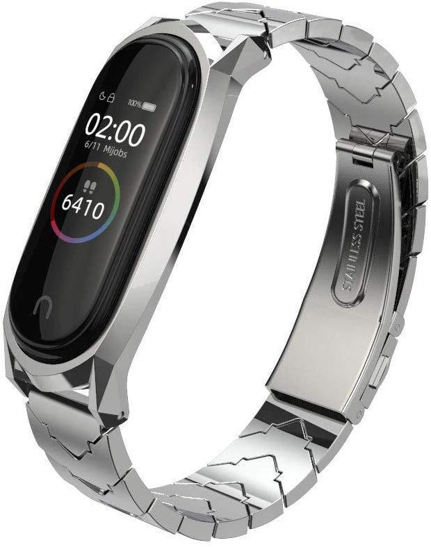 Ремешок металлический Tiny для Mi Band 5 Silver (18194-59)