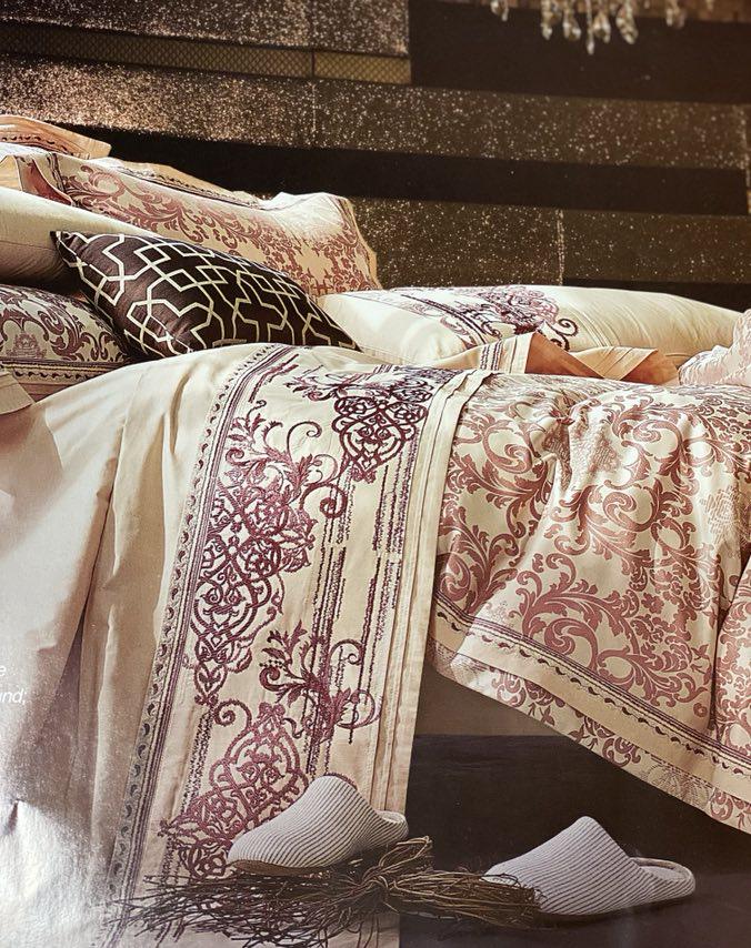 Комплект постельного белья Word of Dream FSM341 жаккард/сатин семейный 2х150х215 Разноцветный (28553917)