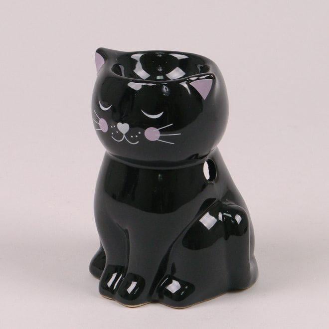 Аромалампа Flora Котик керамическая Черный (36514)